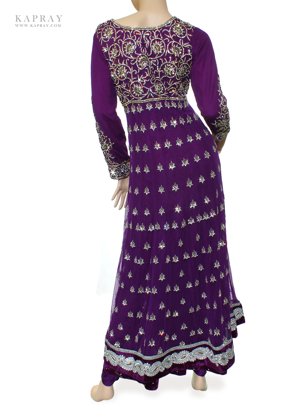 Anarkali dress in purple - Kapray